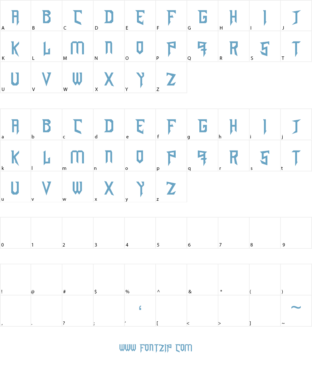 PowerDark Font Character